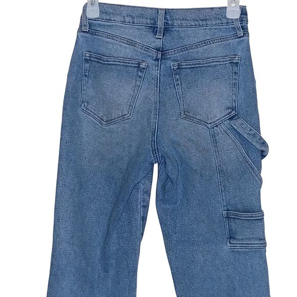 Celebrity Pink Jeans Juniors 0 Blue Carpenter High Rise Crop Straight Denim - Picture 8 of 12